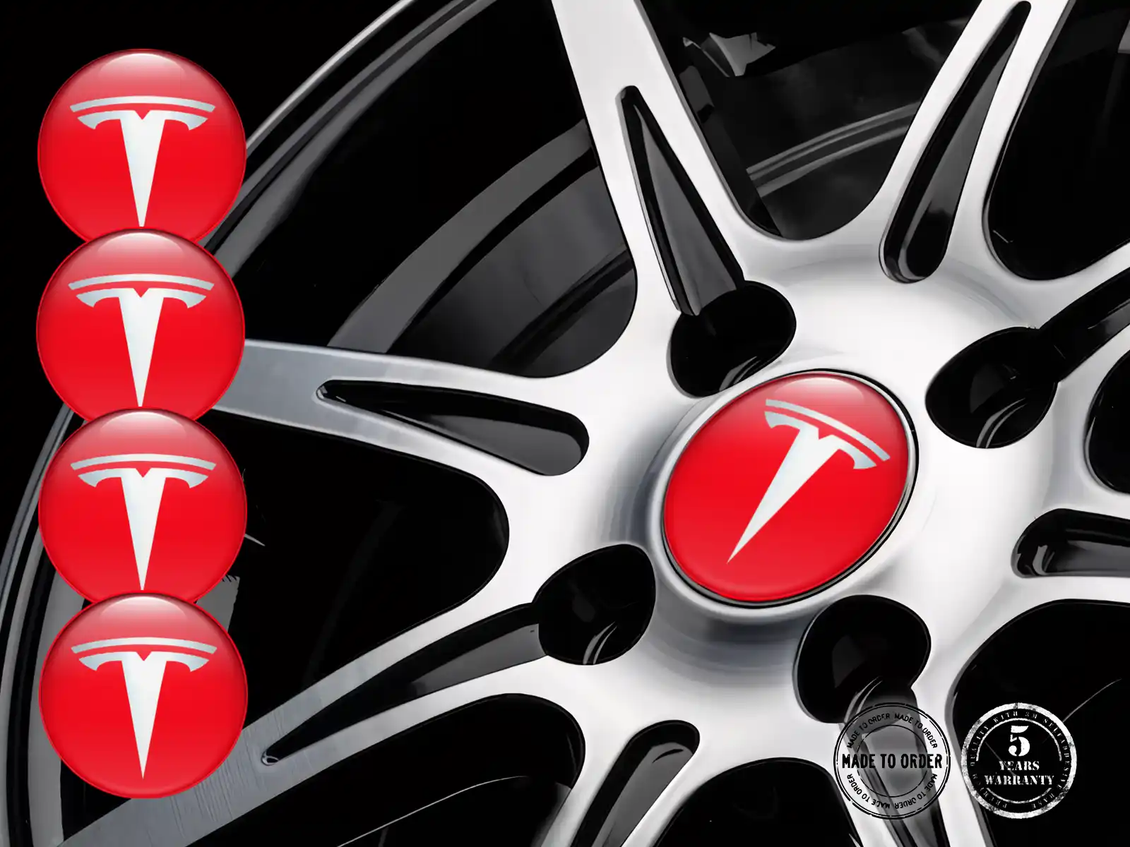 Tesla Insignias Bombadas Edición Pegatinas de Alta Calidad